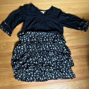 April Cornell Work Dress in Black and White in Size M/L